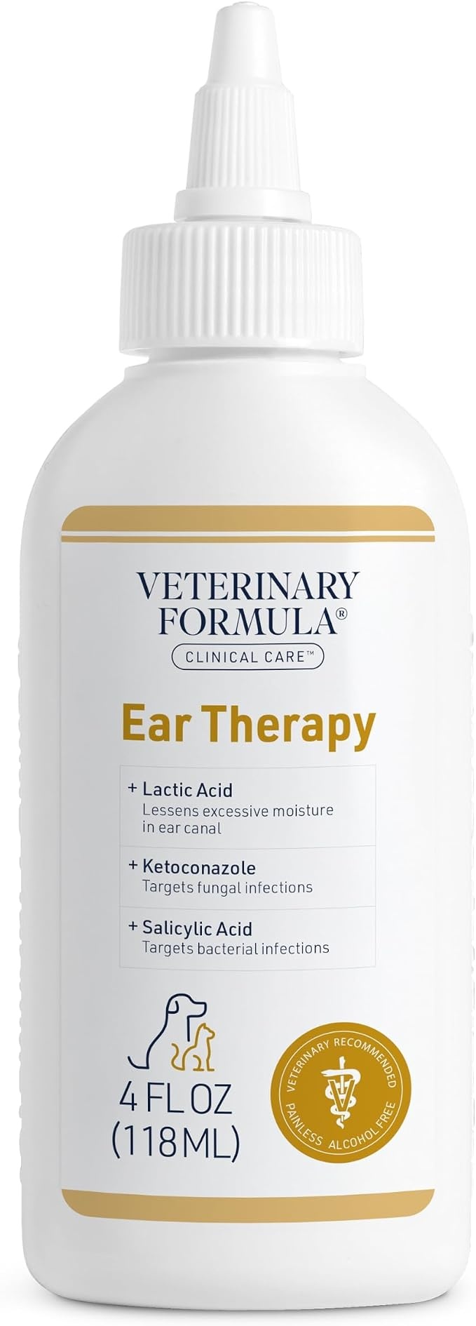 Veterinary Formula Clinical Care Ear Therapy Cleaner for Dogs and Cats, 4 oz
