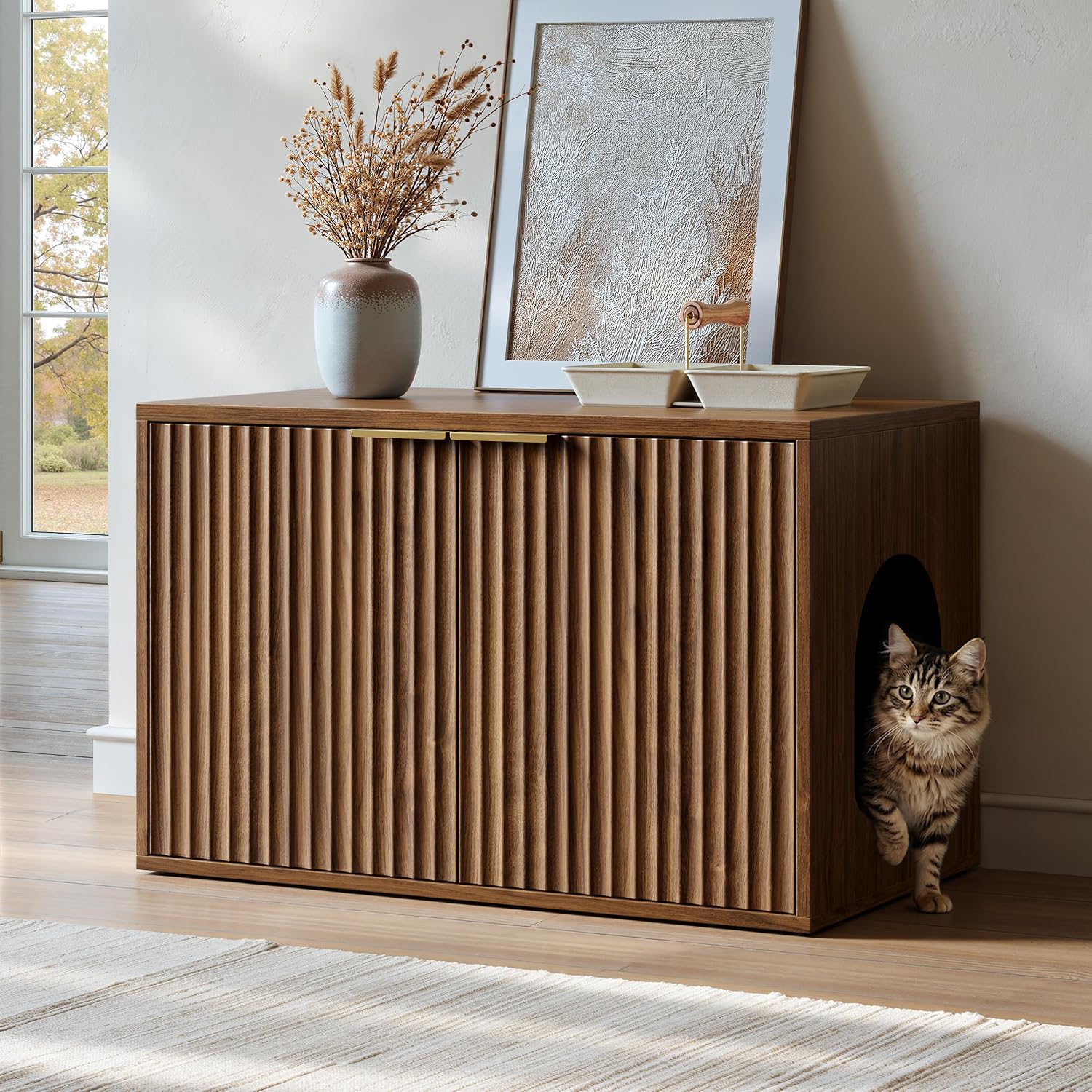 Evermagin Cat Litter Box Enclosure Furniture