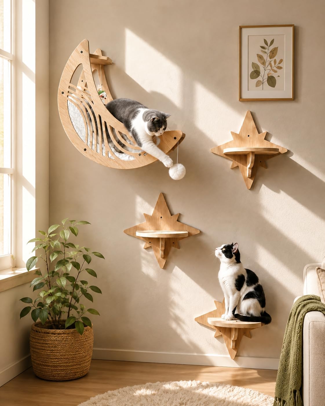 Cat Tree Wall Shelves Shelf Furniture Climbing Beds Systems
